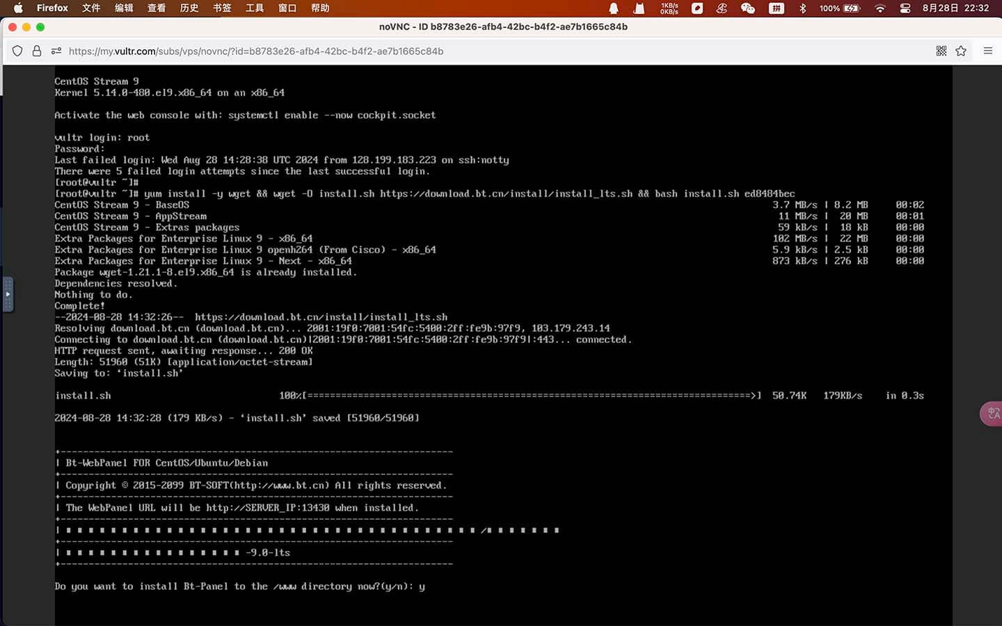 Vultr View Console安装2