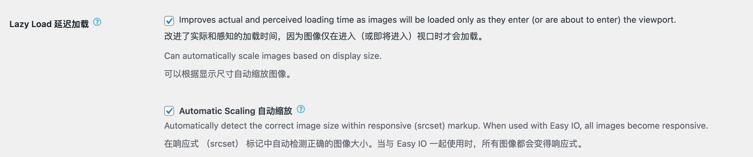 延迟加载设置