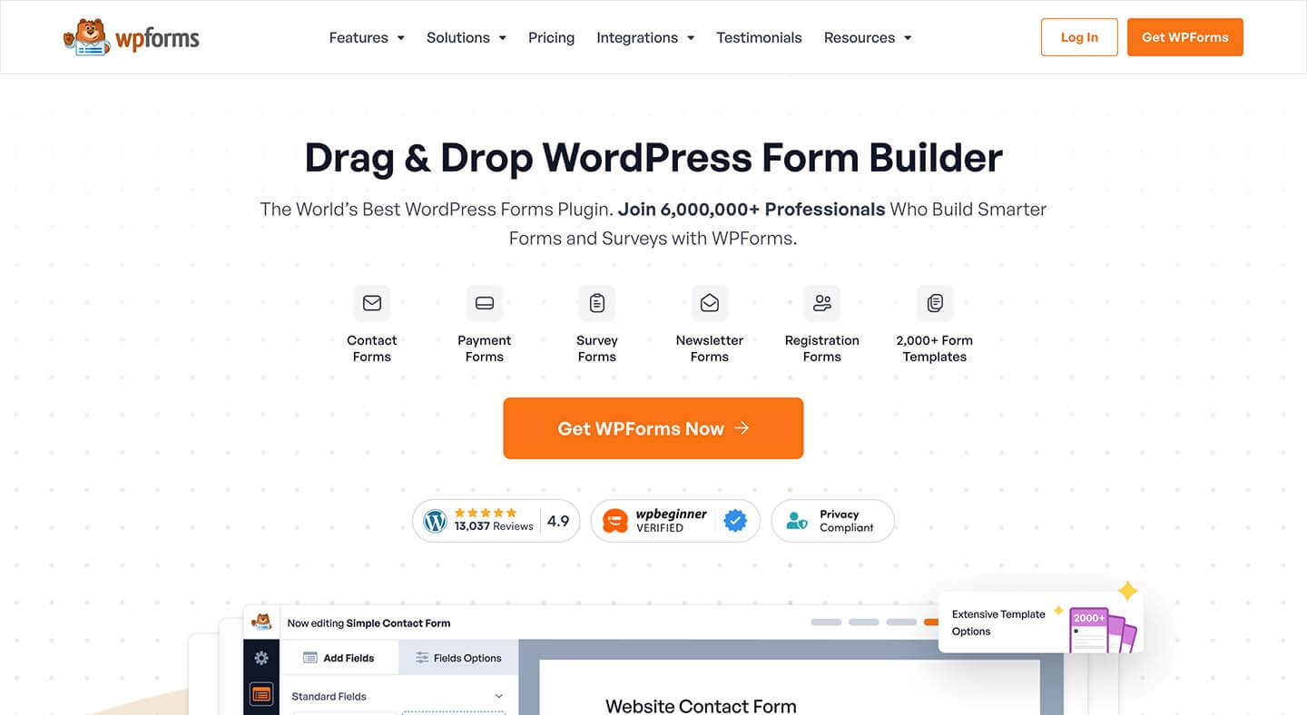 WordPress 表单插件 - WPForms