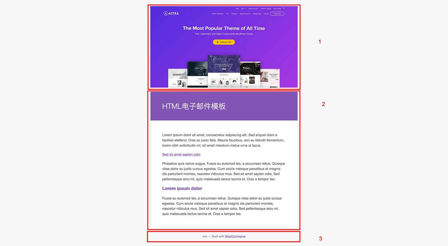 邮件的模版