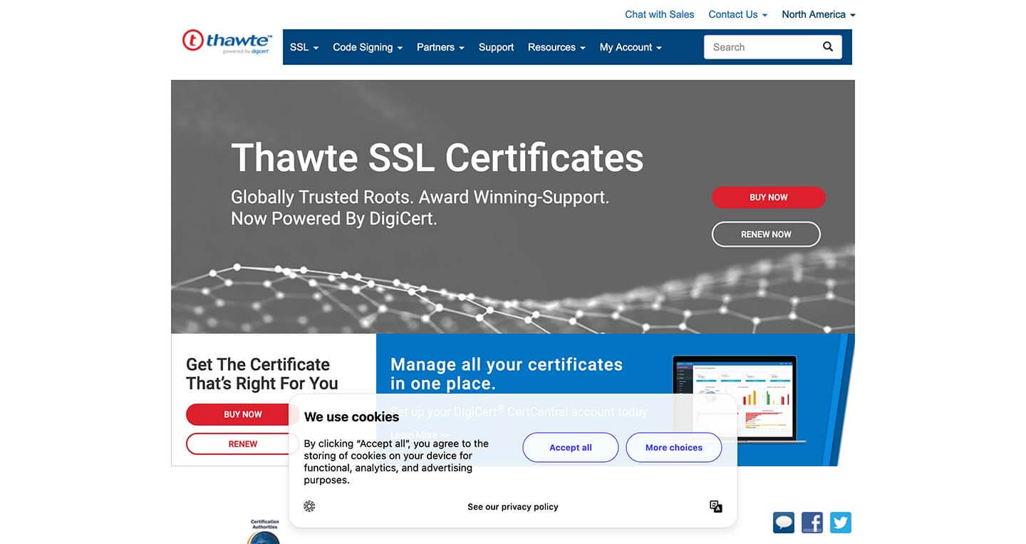 Thawte SSL 服务商