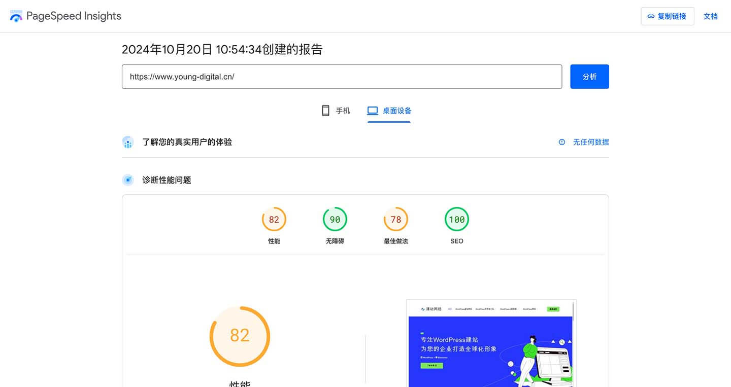 PageSpeed 网站性能测速工具