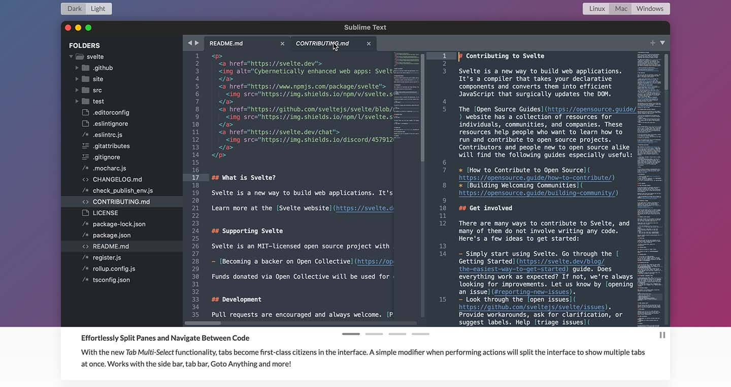 Sublime Text 官网封面图
