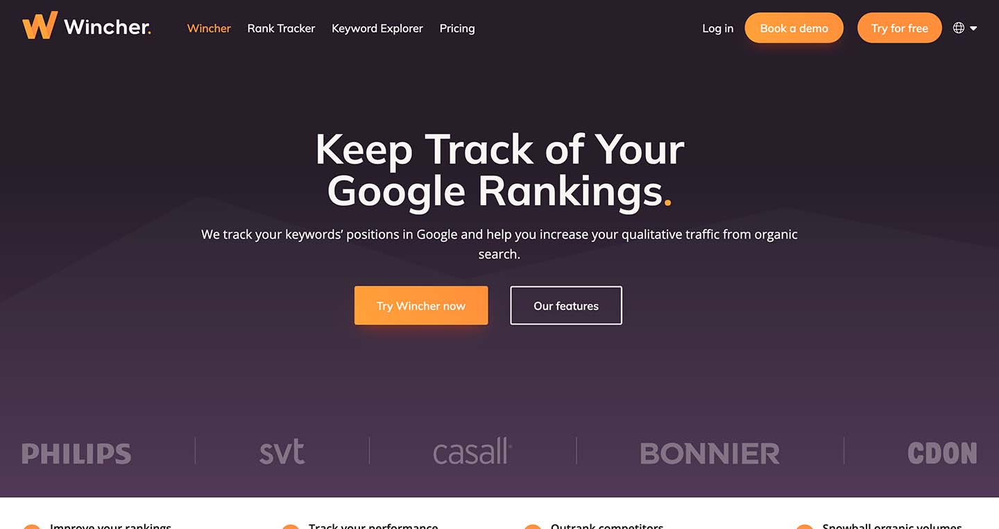 wincher SEO 排名工具