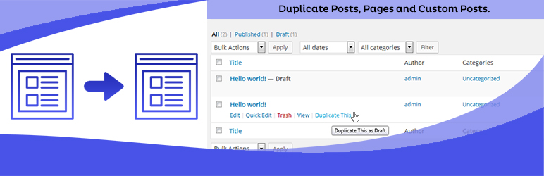 WordPress Duplicate Page 插件