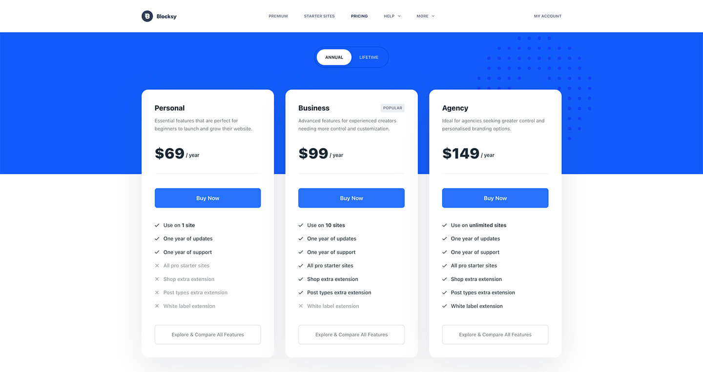blocksy主题模版价格