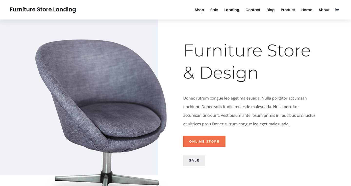 DIVI 商业主题 Furniture Store