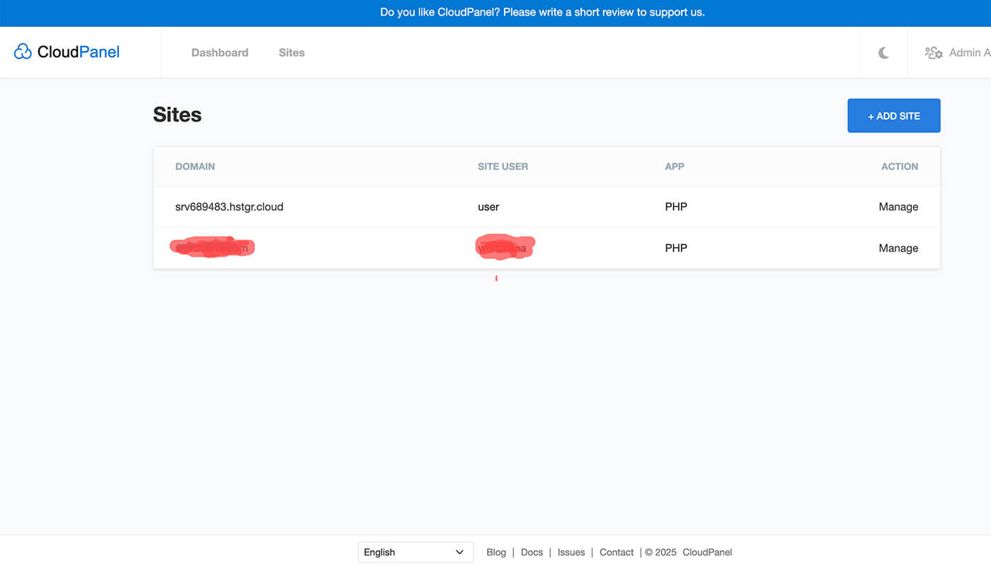 hostinger VPS 主机管理后台