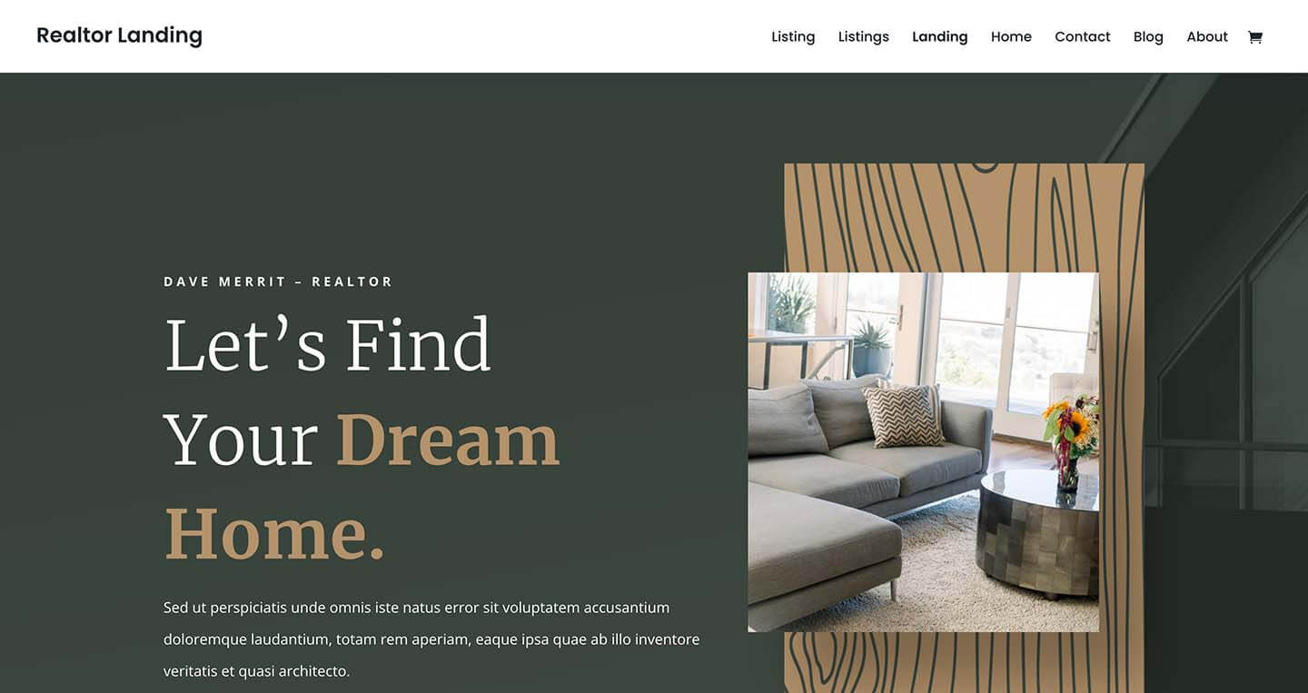 DIVI 商业主题 Realtor Landing