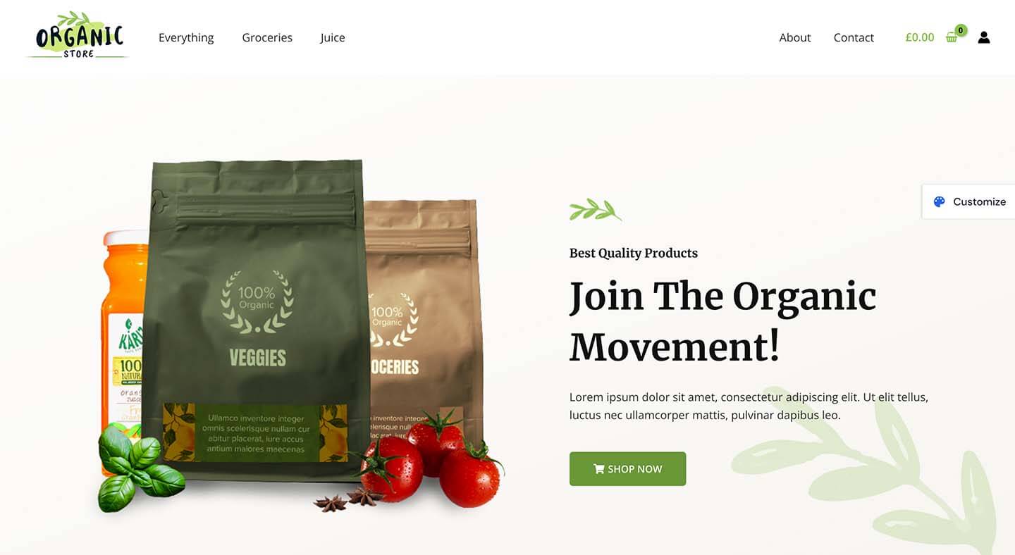 Organic Store 电商主题