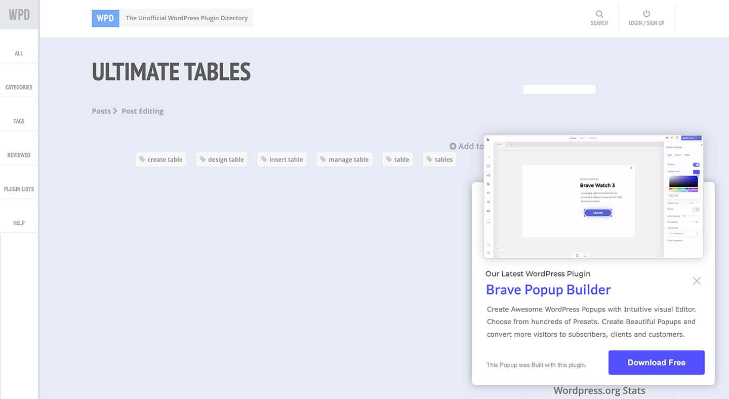 最适合博客的WordPress表格插件 - Ultimate Tables