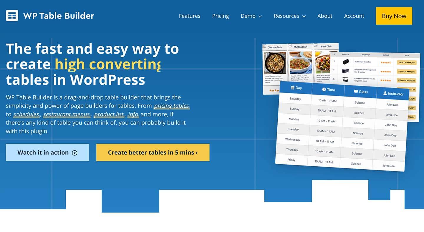 WordPress表格工具软件 - WP Table Builder​