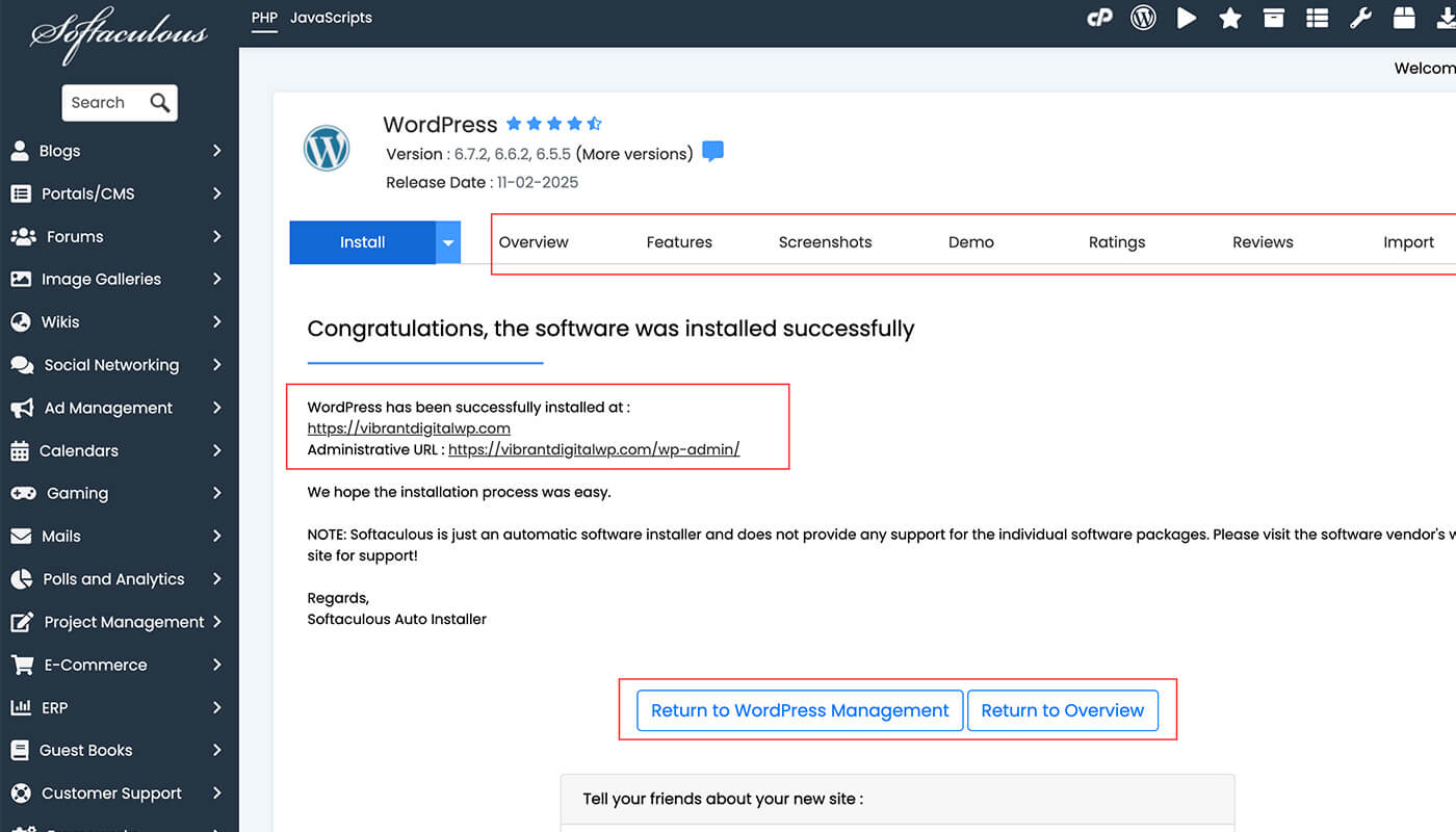 WordPress 安装成功